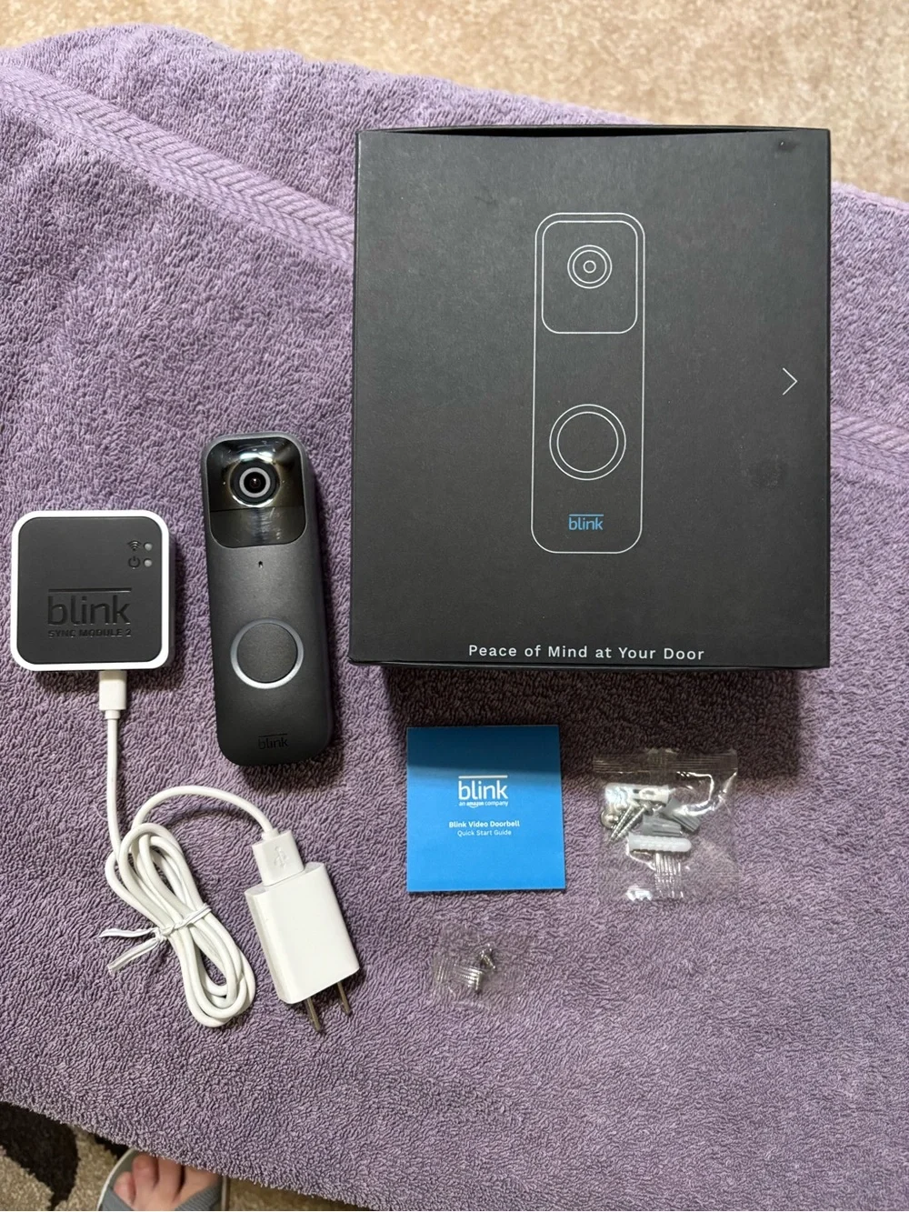 Blink Video Doorbell (Black) – Wireless HD Door Camera